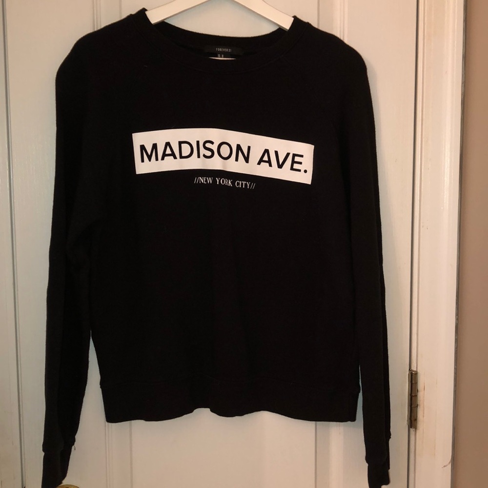 madison ave black pullover
